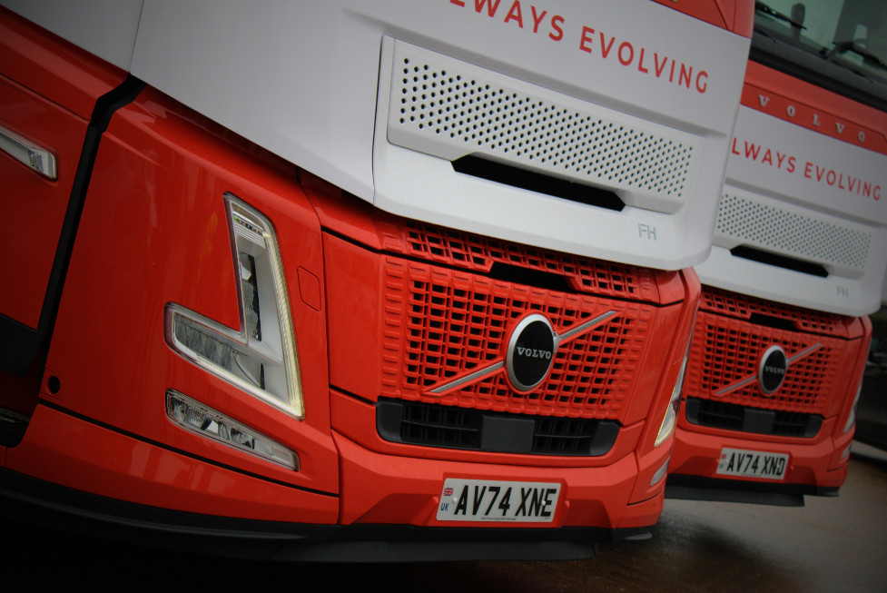 Close-up of 2 Knowles lorries