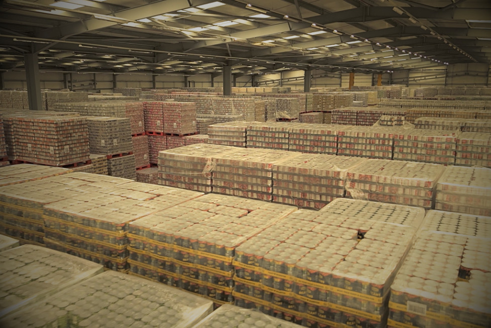 Inside overhead shot of Knowles warehouse operation