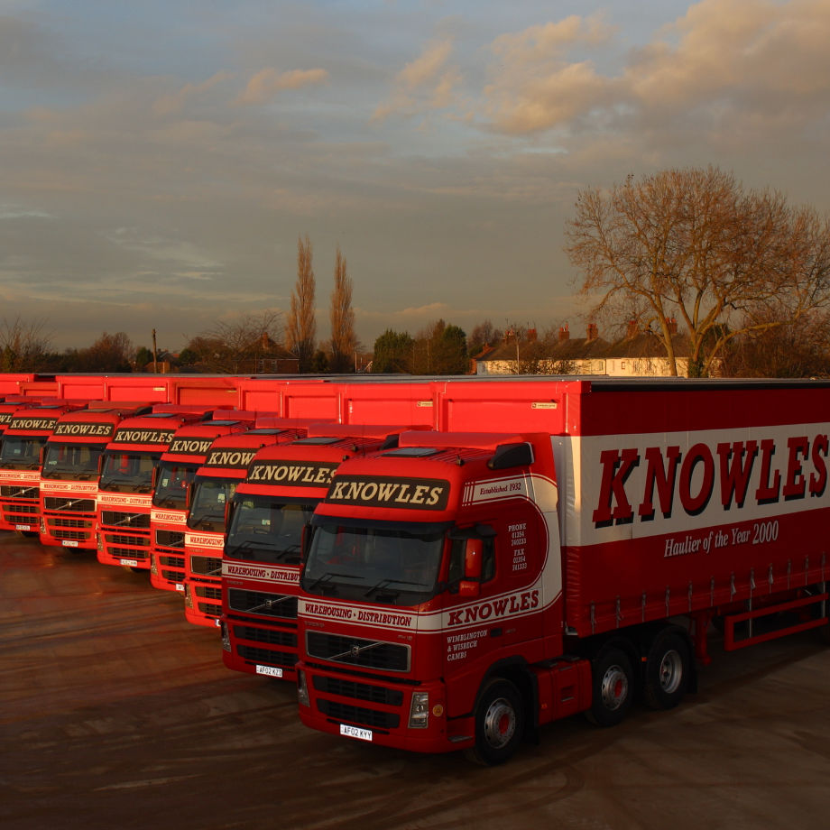 Knowles trucks lined up
